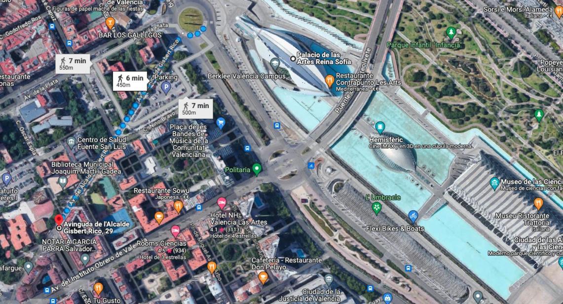 Apartament 10 Pax, Ac, Wifi Gratis, Ciudad Artes Y Ciencias